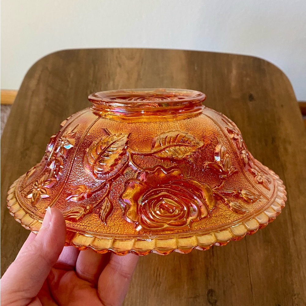 Imperial Carnival Glass Open Rose Bowl - Picture 6 of 12